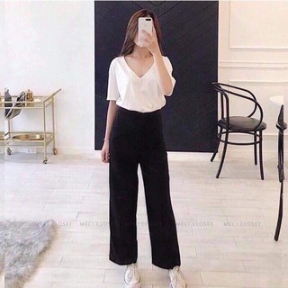 quần culottes, quần ống rộng công sở