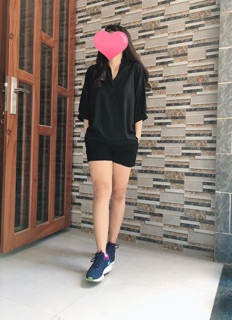 Áo sơ mi Oversize cổ V nút sau (mới)
