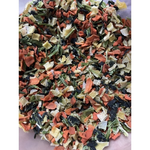 Rau củ sấy lạnh bổ sung chất sơ cho hamster