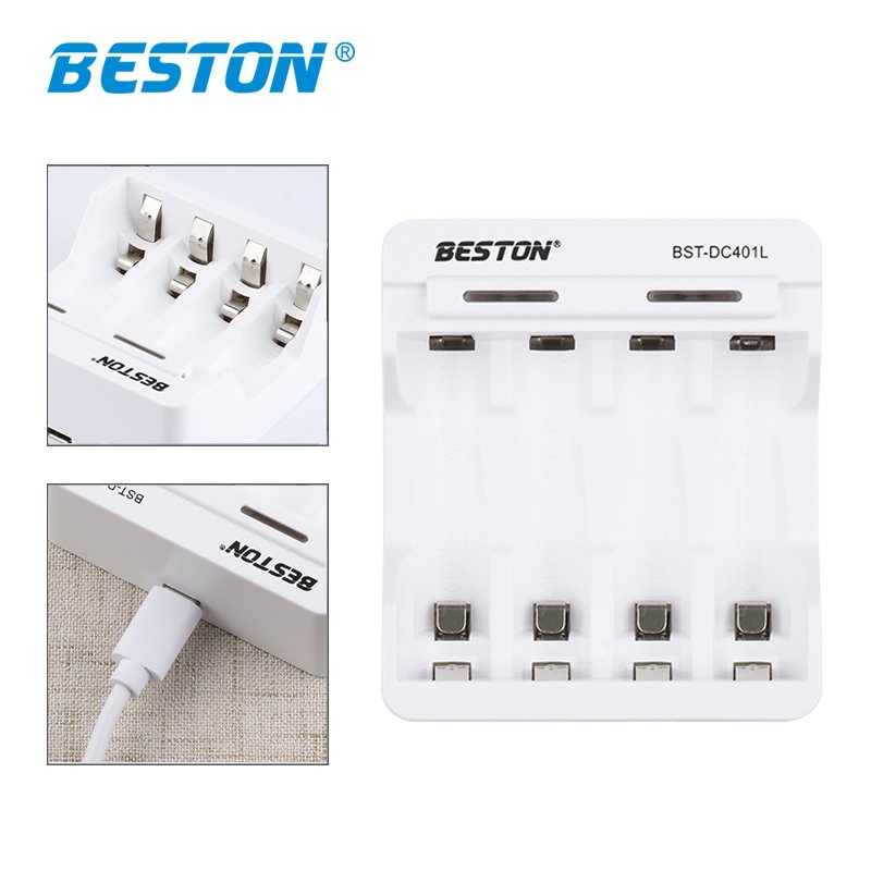 Pin sạc AA 3000 maH chính hãng Beston / Bộ sạc tự ngắt khi đầy - BT-NI 3000
