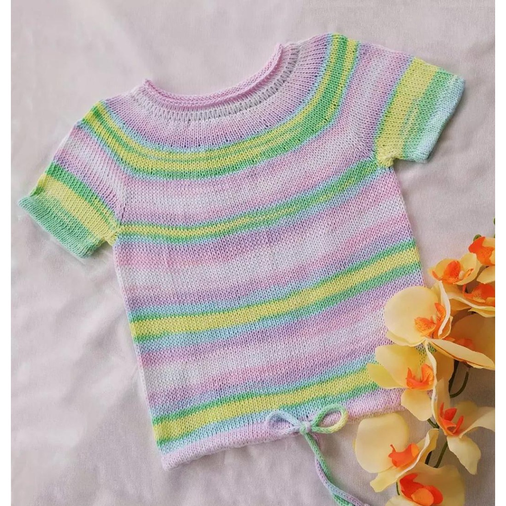 Cuộn sợi cotton hè loang Bella Batik 100 hãng Alize Yarns đan móc áo, váy, khăn hè siêu mát