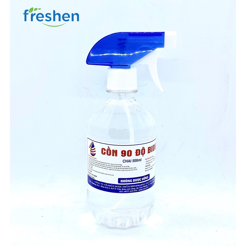 Cồn 90 độ - xịt rửa tay kháng khuẩn chai 500 ml -1000ml