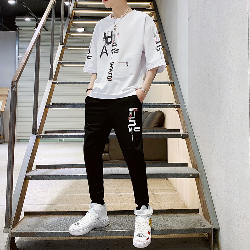 Bộ Quần Áo Thun Nam Thể Thao Mùa Hè Ngắn Tay INDEED Kết Hợp Quần Dài Hàn Quốc SEPTEMBERGIRL1989 SET NAM 9000046C | BigBuy360 - bigbuy360.vn