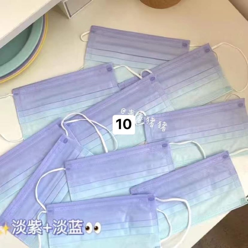 10 chiếc Khẩu trang 7 sắc cầu vồng 🌈 siêu chất 3 lớp