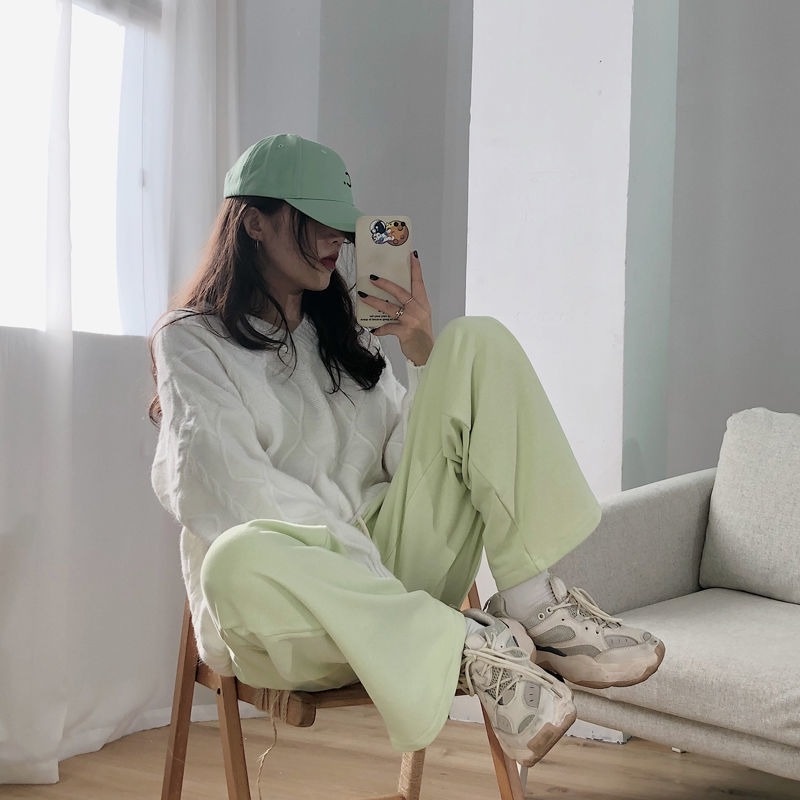 Quần Dài Lưng Cao Ống Rộng Thời Trang Cho Nữ