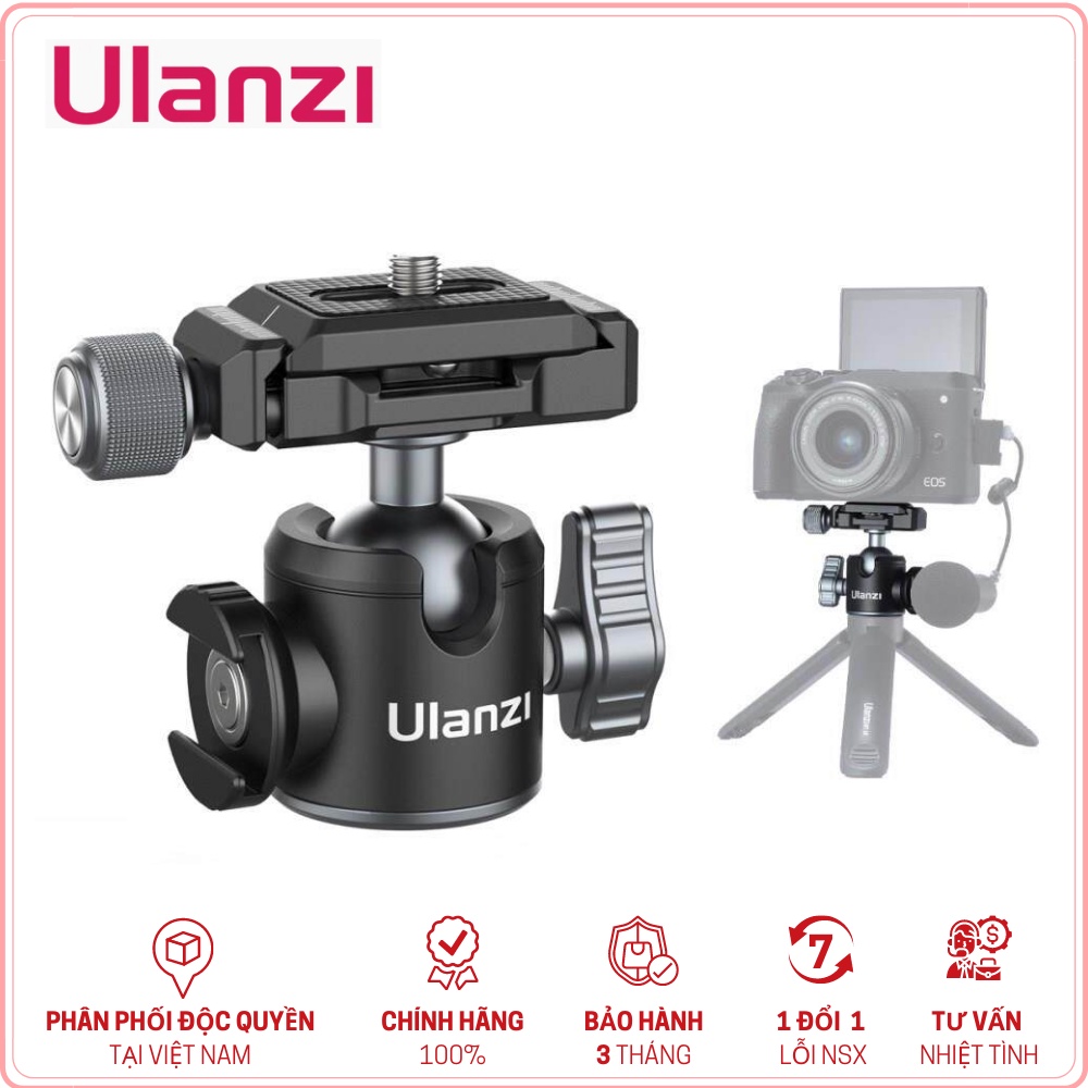 ULANZI U-80L - HÀNG CHÍNH HÃNG - Ballhead xoay 360° dành cho Máy ảnh