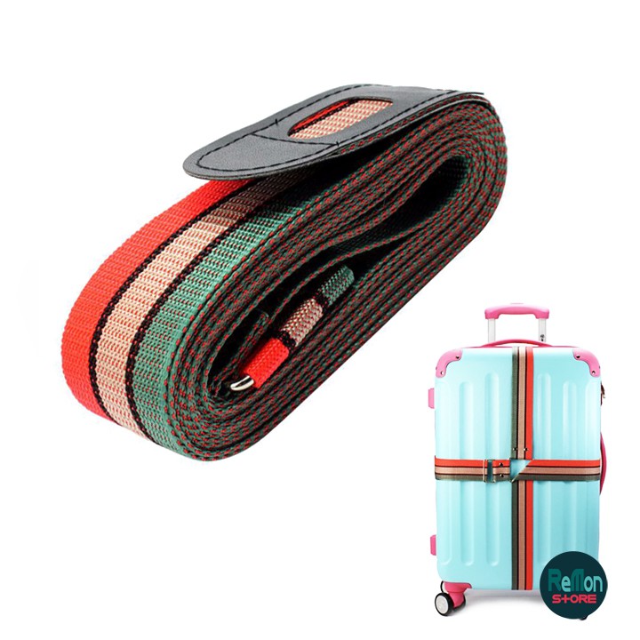 Dây đai ràng vali chữ thập 3 sọc RPG bảo vệ khóa chống tung vali