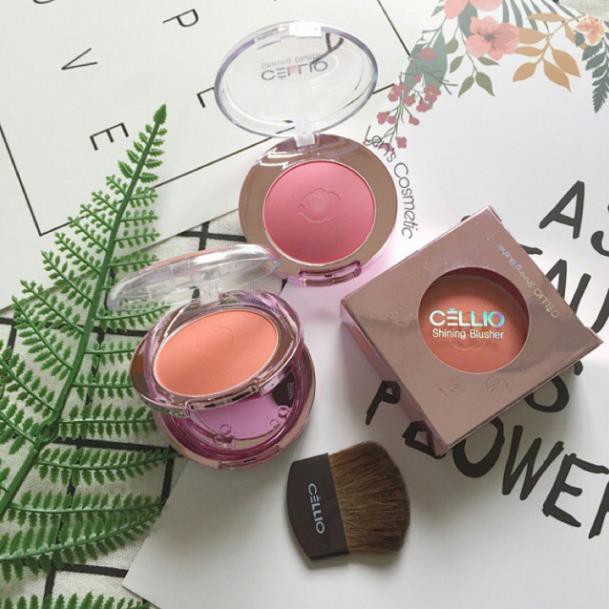 Phấn má hồng ngọc trai CELLIO SHINING BLUSHER Hàn Quốc