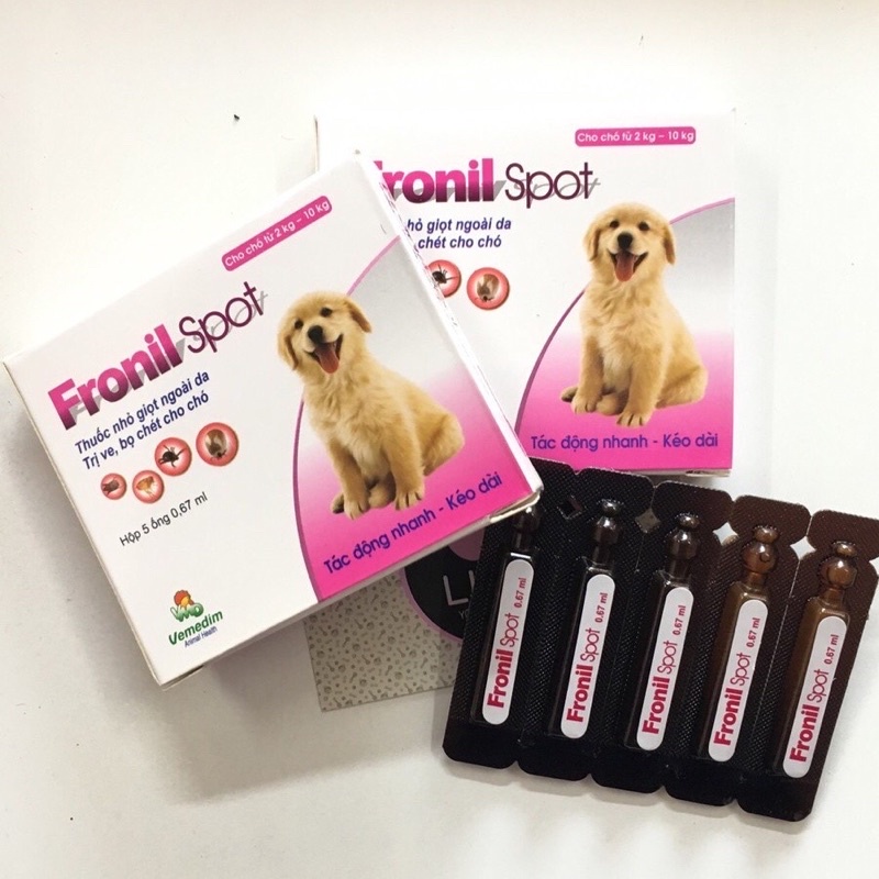 [CHÍNH HÃNG] Ống nhỏ gáy phòng &amp; trị ve, rận, bọ chét cho chó Fronil Spot - Kimi pets shop