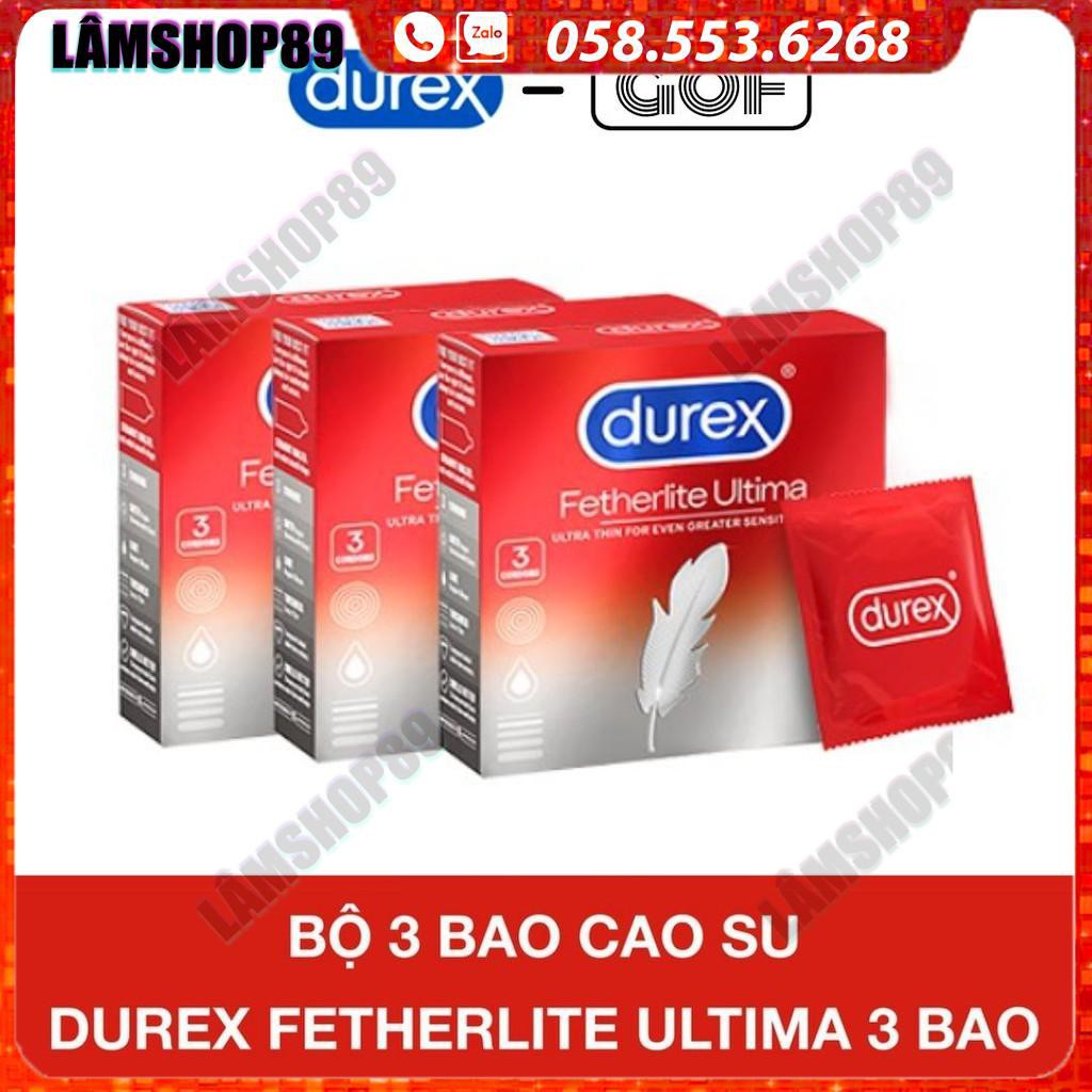 Combo 3 Hộp Bao cao su Durex Fetherlite Ultima Siêu Mỏng như bông hộp 3 cái - GoF