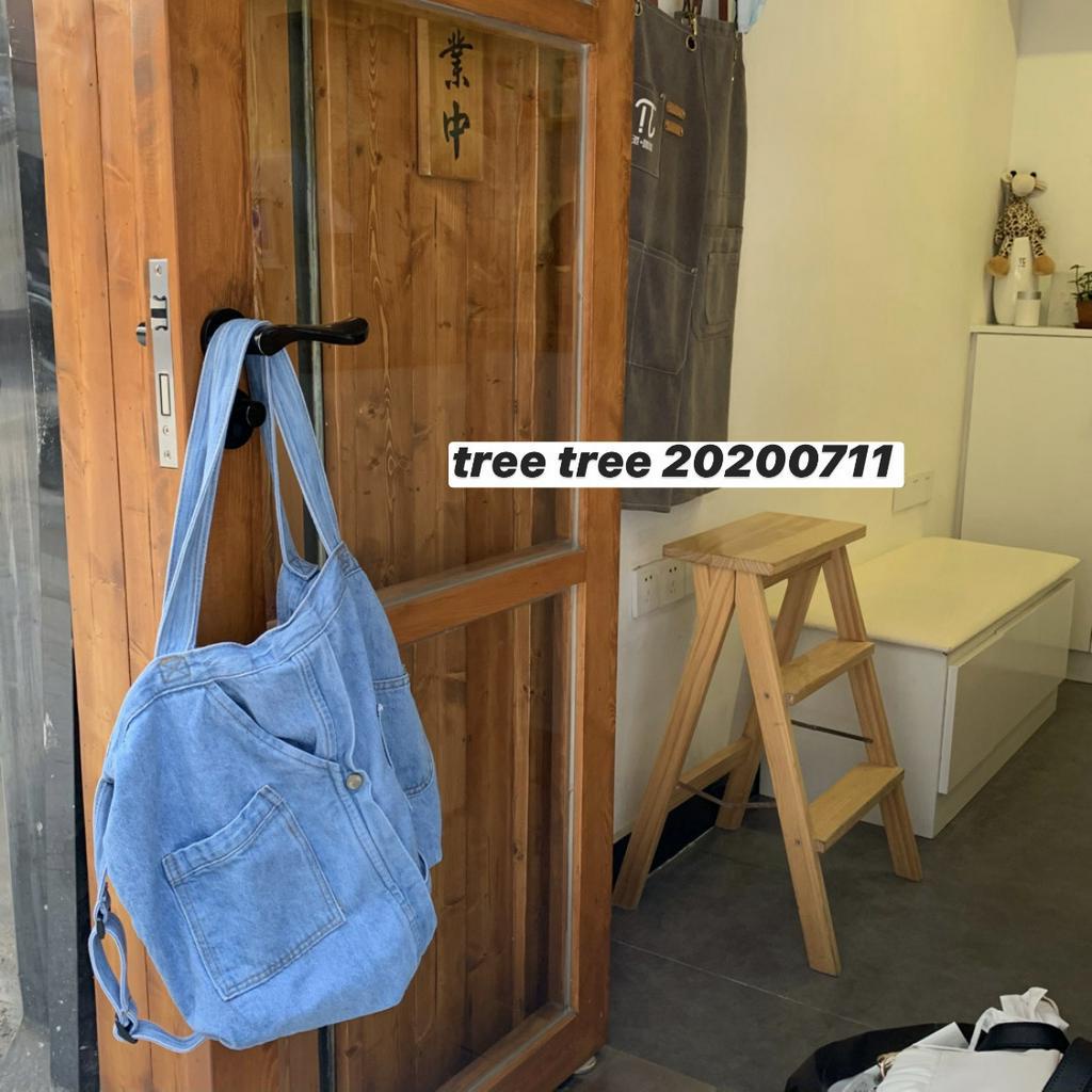 Đeo chéo vải jean cá tính size lớn phong cách Ulazzang vải - Ecobabo