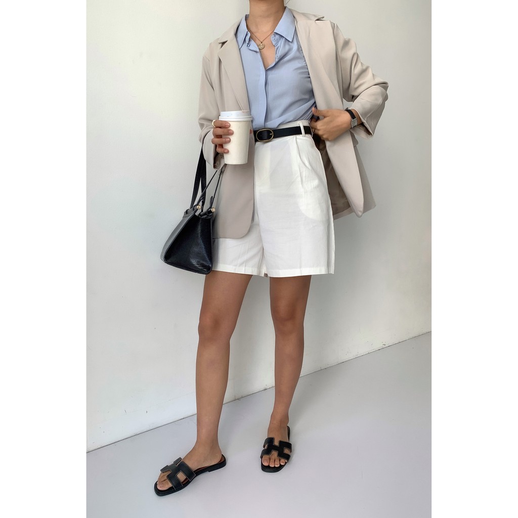 Áo Blazer Nữ Mocha Crème | HQ3272 | Lana Official