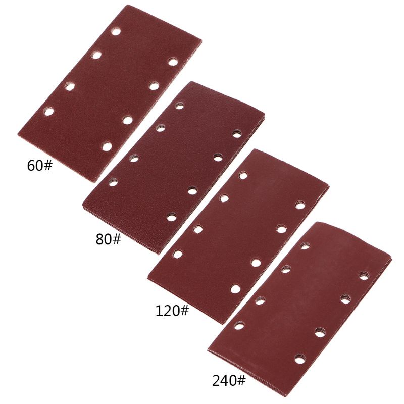 Set 5 Tấm Giấy Nhám Tự Dính Hình Vuông 8 Móc Và Vòng Nhẫn