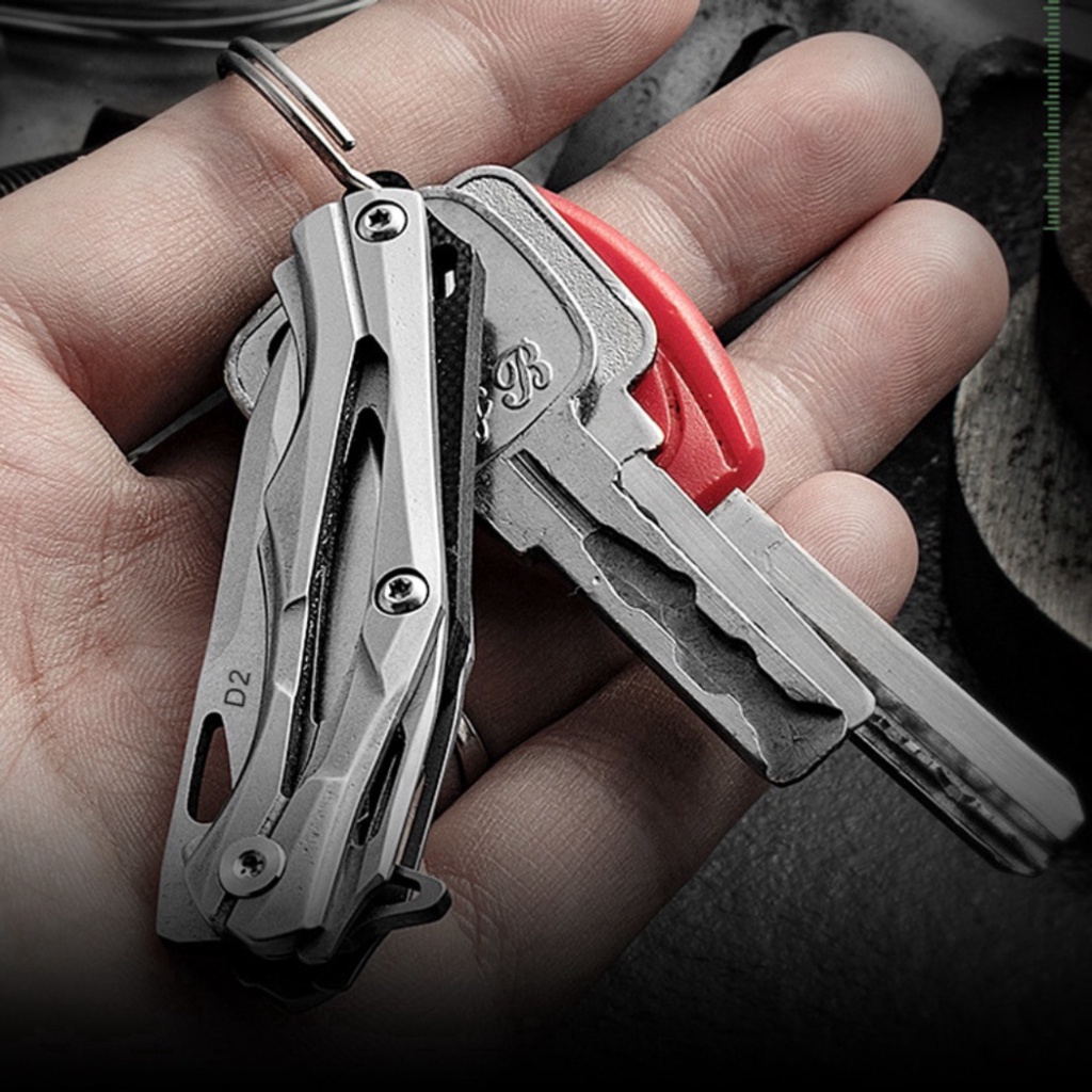 Dao phượt mini cao cấp nhỏ gọn bỏ túi móc khóa cắm trại dã ngoại đẹp HUTIKNIFE EDC02