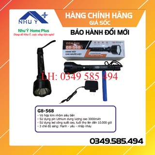 Đèn pin cầm tay G8-568 hợp kim nhôm siêu sáng, siêu bền -