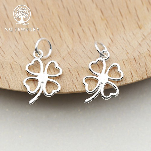 Charm bạc cỏ 4 lá treo - NQ Jewelry