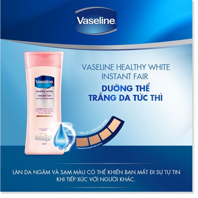 [Mã chiết khấu giảm giá sỉ mỹ phẩm chính hãng] Sữa dưỡng thể trắng da Vaseline 200ml