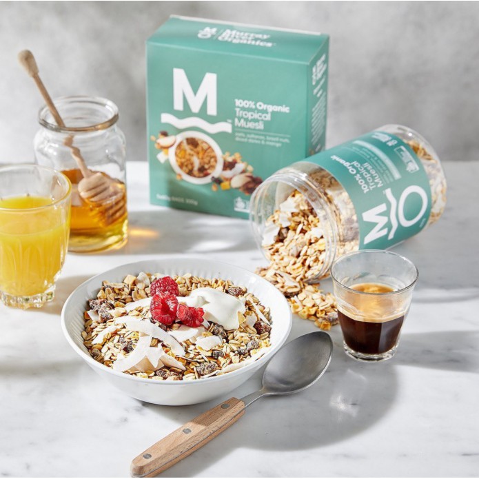 Ngũ cốc yến mạch Muesli hữu cơ Murray River Organics - lọ 400g