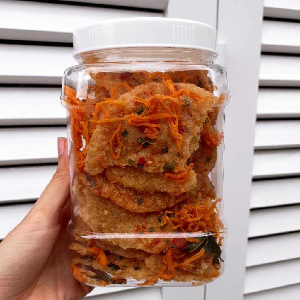 Cơm Cháy Chiên Mắm Hành Khô Gà, Khô Bò, Khô Mực! GIÒN NGON Hũ 500G