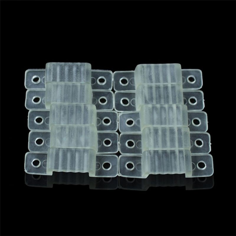 Set 50 Kẹp Silicon Cố Định Dây Đèn LED 220V SMD 5050 2835 220V Chống Thấm Nước