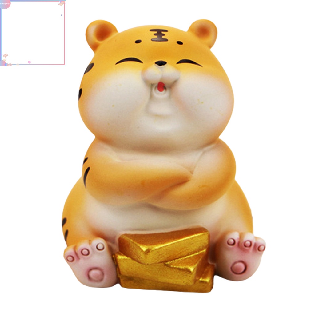 Bức tượng hổ điêu khắc nhỏ xinh để bàn trang trí đẹp mắt