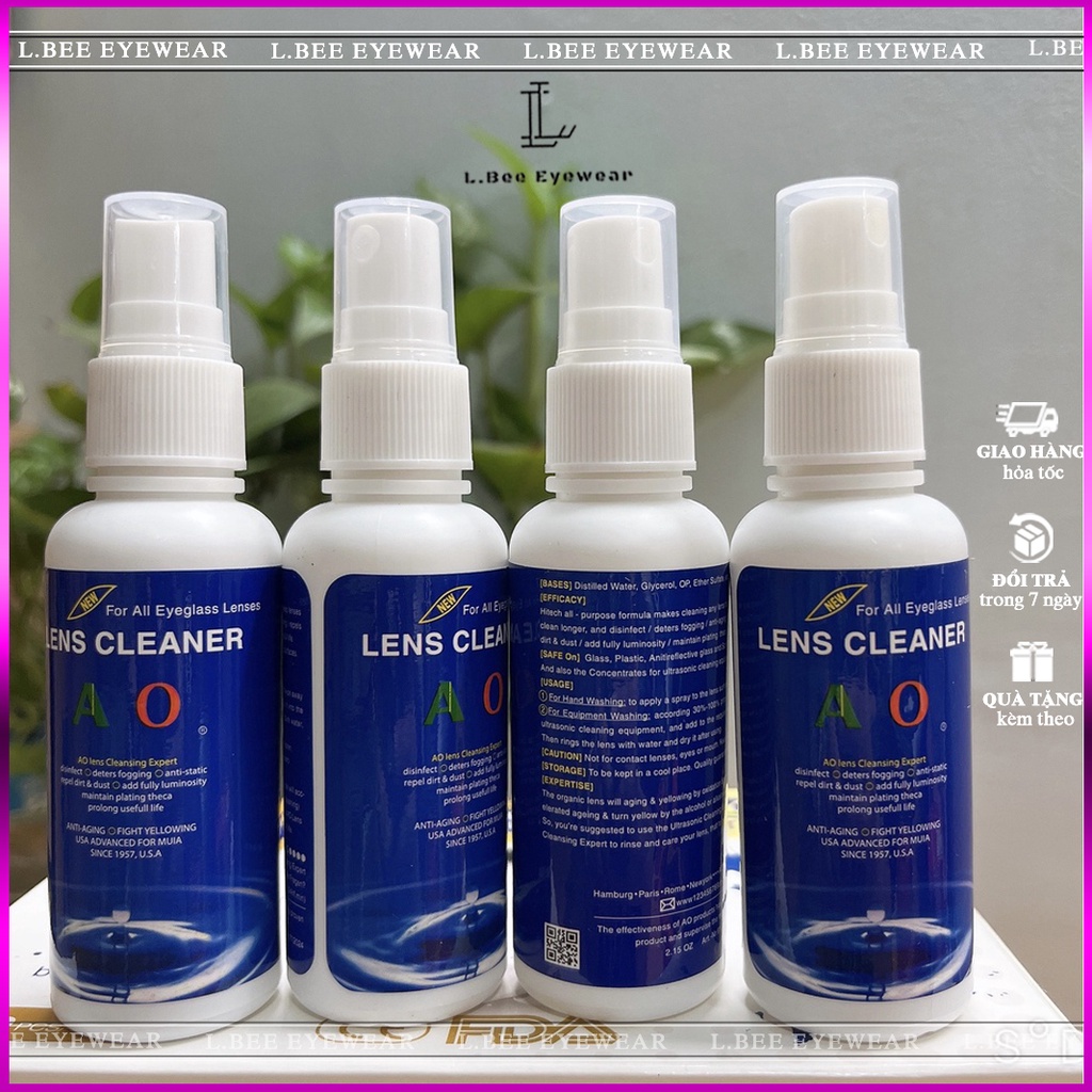 Lọ nước rửa kính mắt chuyên dụng L.BEE EYEWEAR, nước lau mắt kính thế hệ mới