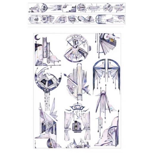 [Chiết theo chu kỳ Loop 90cm] của hãng OKMT mẫu họa tiết (O18)=> Masking tape