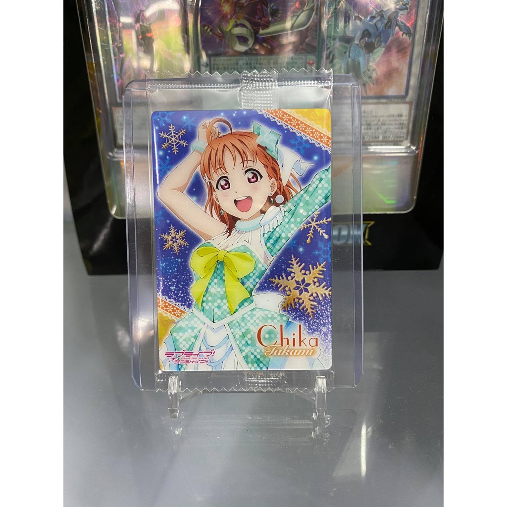 Thẻ bài sưu tầm bánh xốp Idol Love Live LL - Takami Chika - Tặng bọc bài nhựa bảo quản
