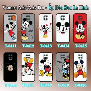 Ốp lưng Vsmart Aris/ Aris Pro dẻo đen in hình Chuột Mickey