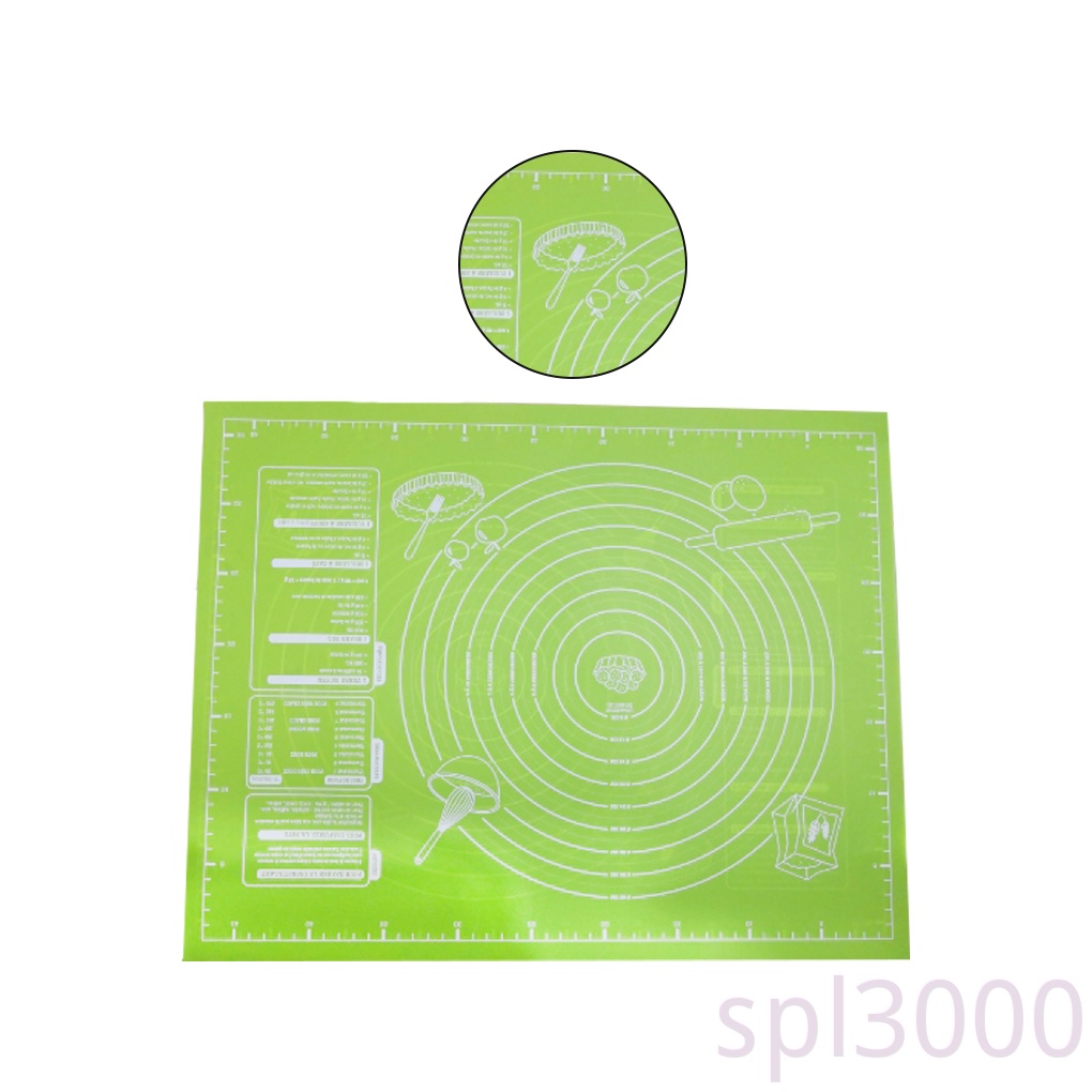 Thảm Nhào Bột Làm Bánh Bằng Silicone Chống Dính Kèm Thước Đo Tiện Dụng