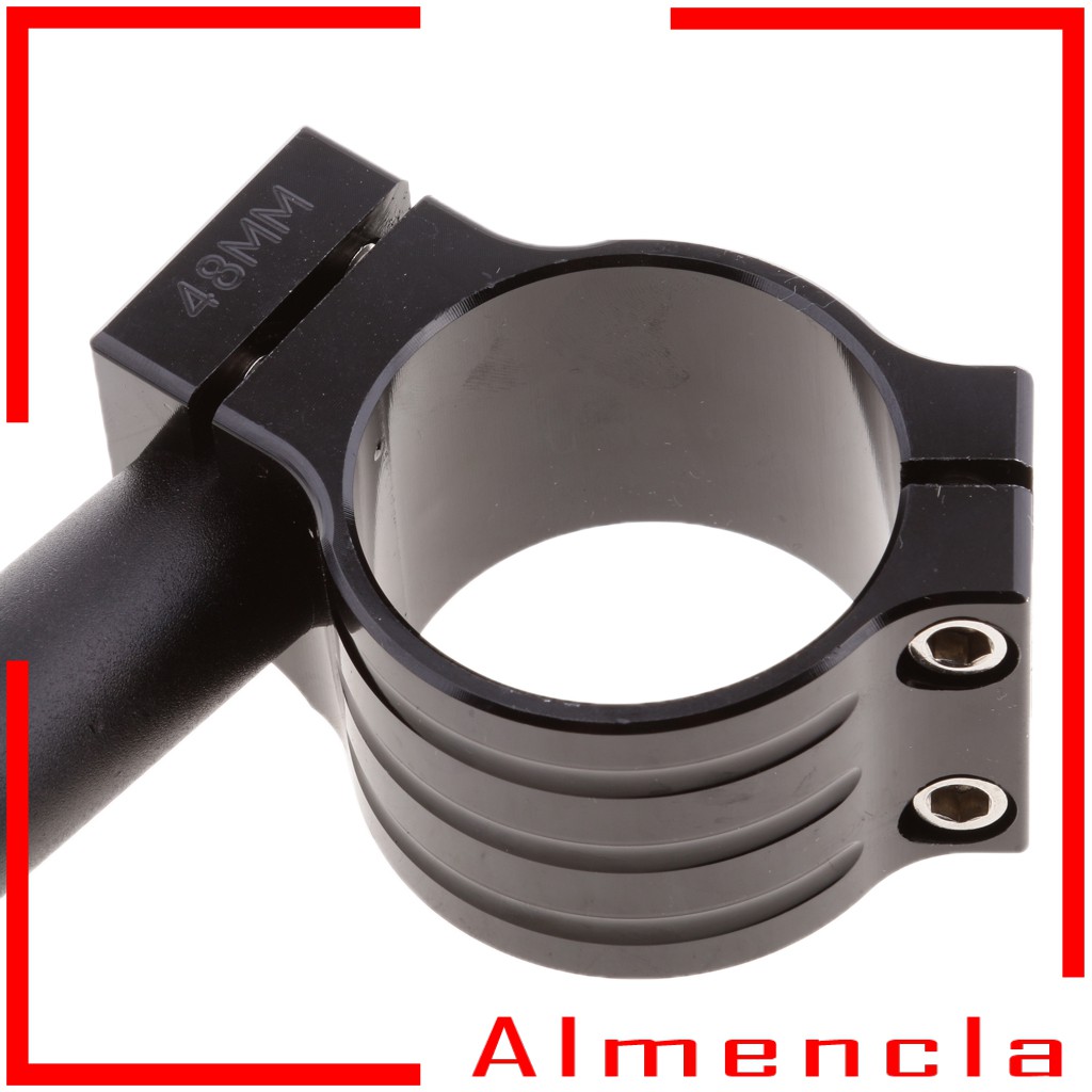 Tay cầm dạng kẹp ghi đông 48mm CNC màu đen dành cho xe máy/xe đạp