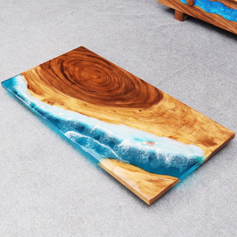 Mặt bàn Resin- Bàn chữ nhật gỗ me tây, Epoxy độc đáo, chỉ có duy nhất, sản phẩm handmade- Làm bàn làm việc, decor phòng.