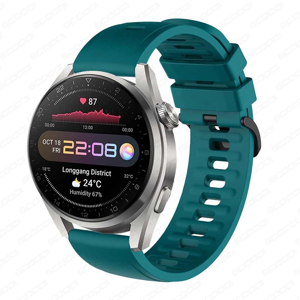 Dây Đeo Silicone Mềm 22mm Cho Đồng Hồ Thông Minh Huawei Watch 3 / 3 Pro 46mm 48mm
