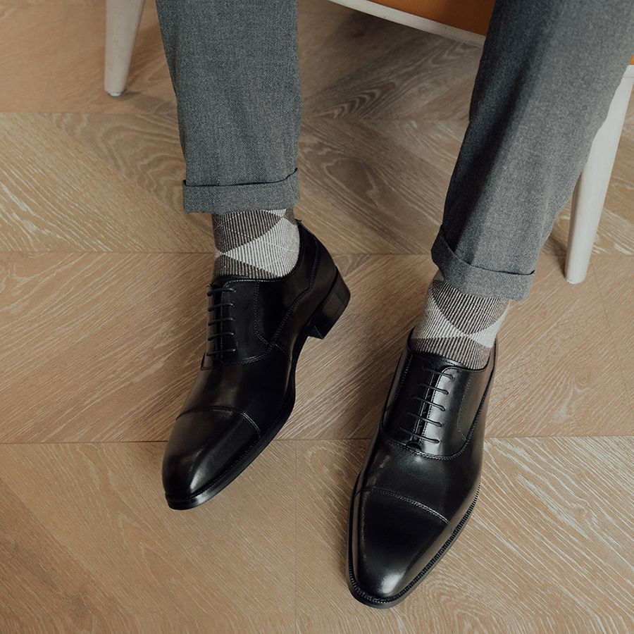 Giày Oxford Nam LAFORCE Mũi Nhọn GNLAJD6537-157-D Tặng Tất Nam Cao Cấp