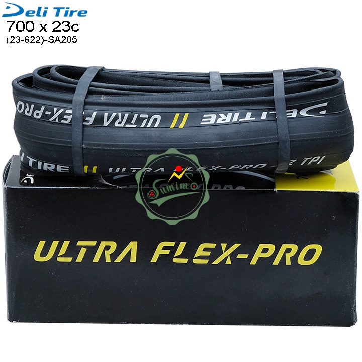 Vỏ xe đạp - Lốp xếp 700x23c Deli Ultra Flex-Pro - SA205 Gai trọc