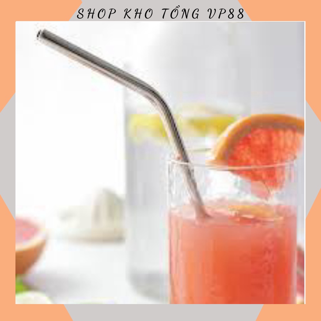 Set 2 Ống Hút Chất Liệu Thép Không Gỉ 304 Thân Thiện Với Môi Trường Kèm Cọ Rửa Tiện Lợi 2241 Shop Kho Tổng Vp88