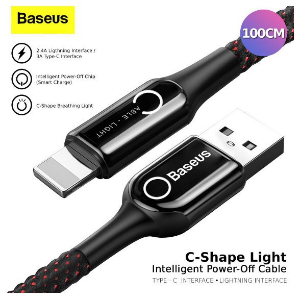 Cáp Sạc USB Baseus Tự ngắt cho iPhone Dây Sạc IPHONE Dây Sạc TỰ NGẮT THÔNG MINH Khi Sạc Đầy Pin Base