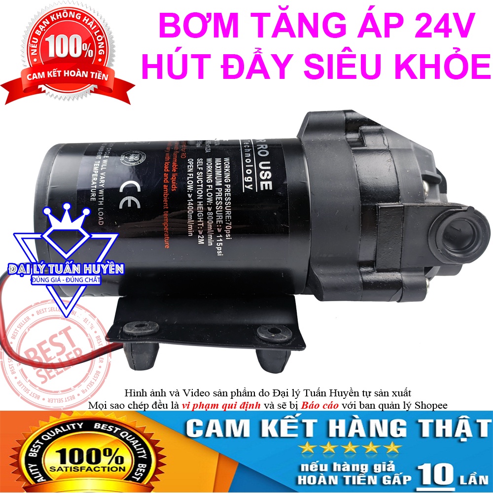 Bơm tăng áp 24v Amoa – Hút đẩy siêu khỏe - dùng cho máy lọc nước RO và dàn phun sương