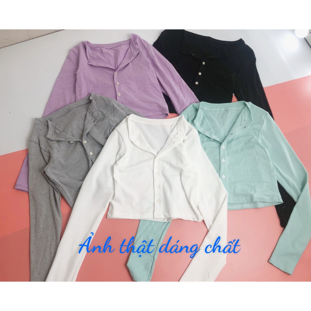 Áo Croptop YAN Tay Dài Nữ - Áo len gân mỏng dài tay croptop phong cách Hàn Quốc - ÁO CARDIGAN dáng Ngắn CRT | WebRaoVat - webraovat.net.vn