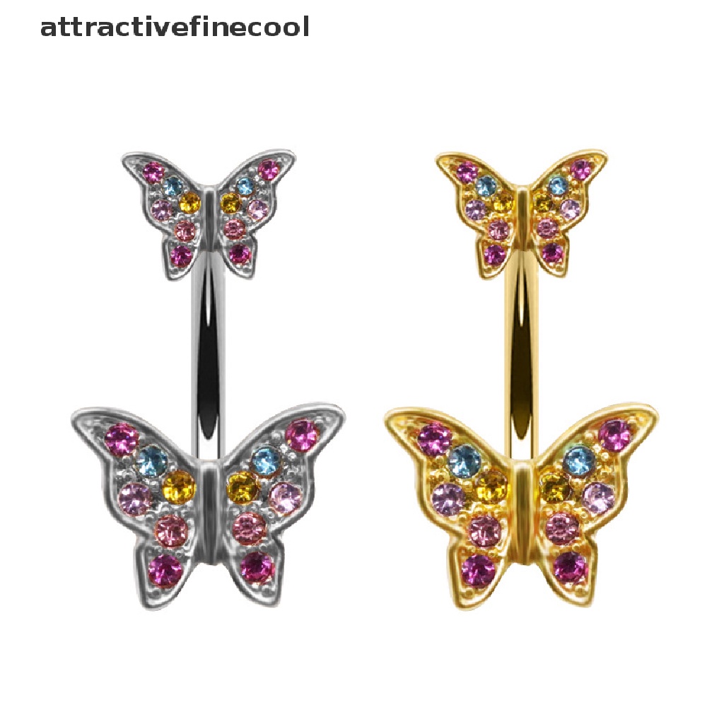 Khuyên Rốn Hình Bướm Bằng Thép Không Gỉ Cá Tính Cho Nữ