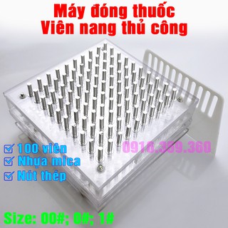 Máy đóng thuốc viên nang thủ công 100v nút thép