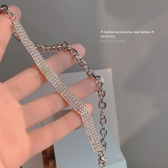 Dây Chuyền Choker Hạt Đá , Vòng Cổ Đính Hạt Sang Chảnh