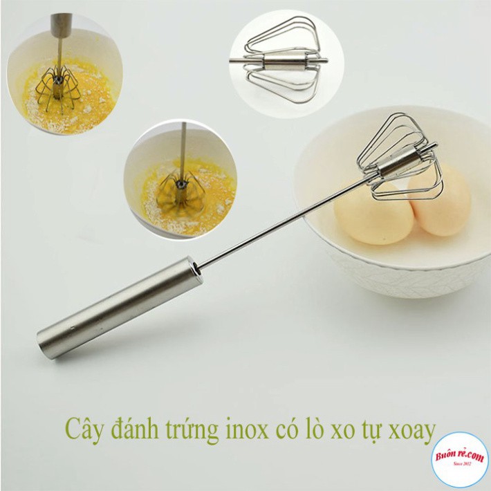 Cây Đánh Trứng Inox Có Trục Xoay Tự Động Thiết Kế Thông Minh