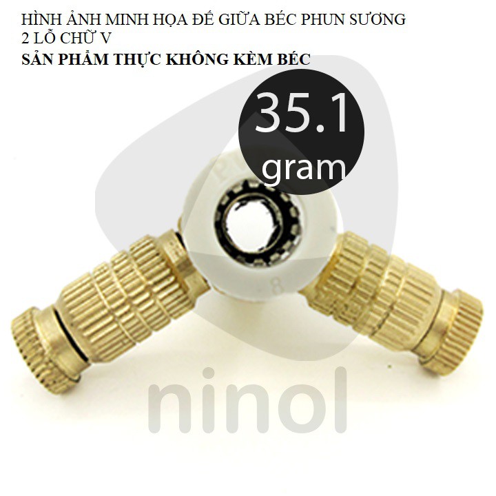 Đế béc phun sương đồng nối ống 8mm bộ 10 cái