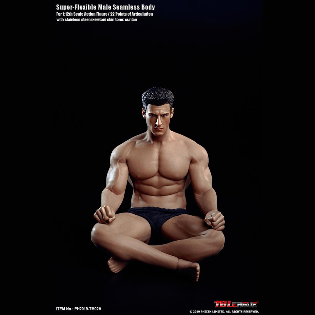 Set mô hình cơ thể người nam 1/12 + mô hình đầu kèm phụ kiện độc đáo