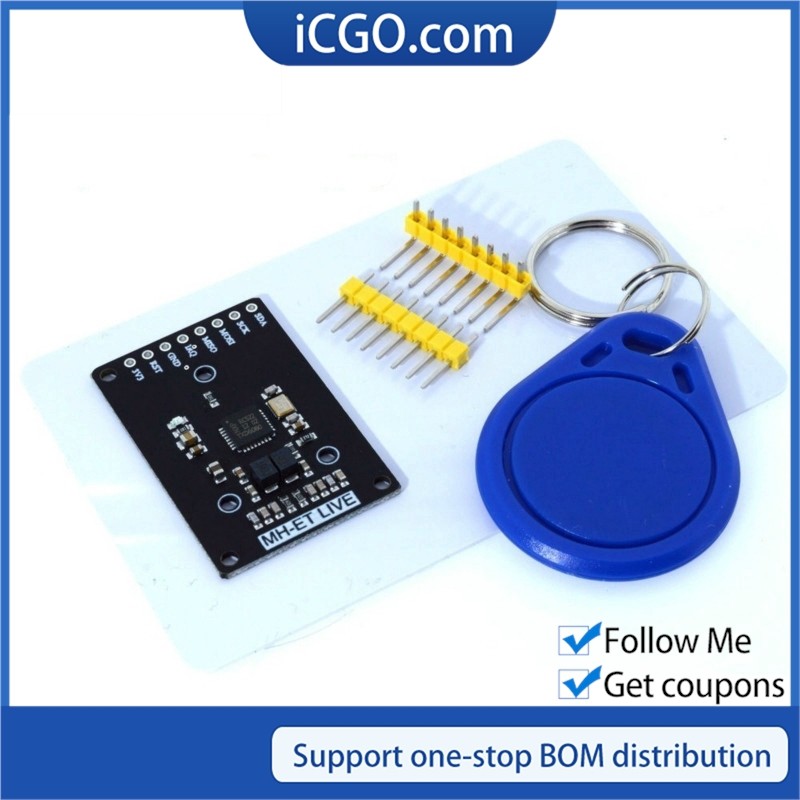 Mô Đun Rfid Rc522 Cho Arduino Uno 2560 đi kèm bộ dụng cụ S50 13.56 Mhz 6cm chuyên dụng