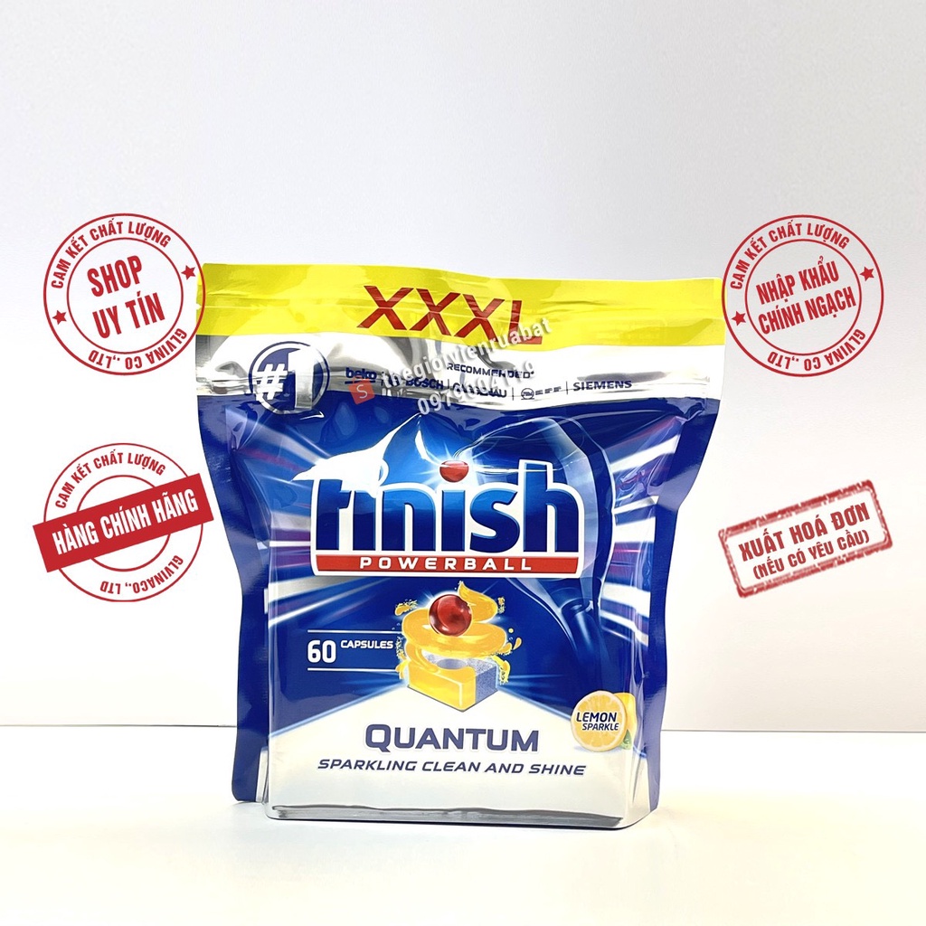 (LOẠI SIÊU SẠCH) Viên rửa bát Finish Quantum Max nhập khẩu Đức