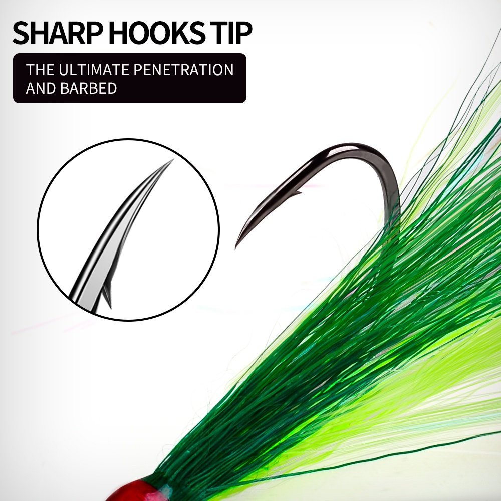 Set 5 Lưỡi Câu Cá Bằng Thép Carbon Cao Cấp