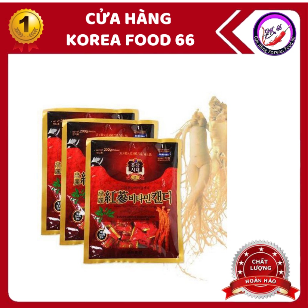 Kẹo Hồng Sâm Hàn Quốc Nhập Khẩu 200g