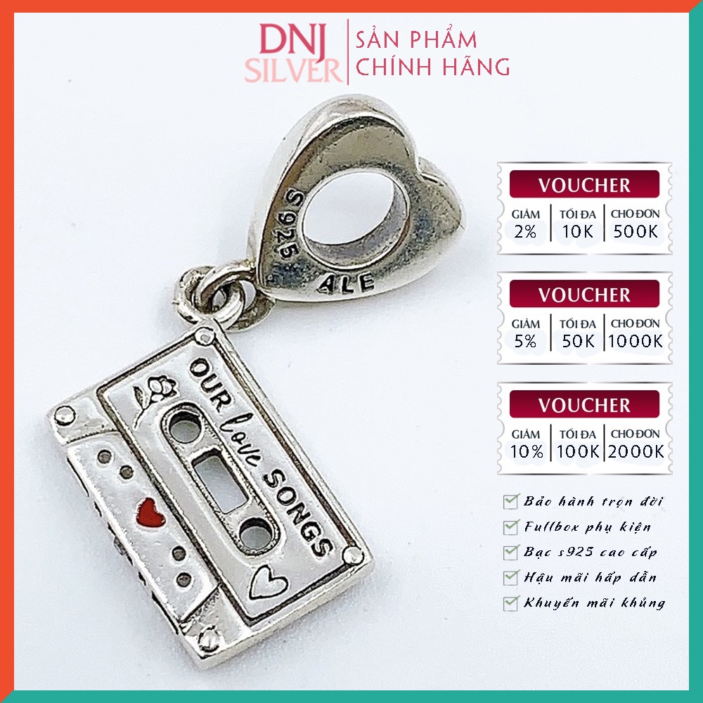 [Hàng cao cấp] Vòng tay bạc 925 cao cấp - Vòng tay charm bạc Love Tape, nơi lưu giữ kỷ niệm tình yêu, tuổi trẻ - DNB022